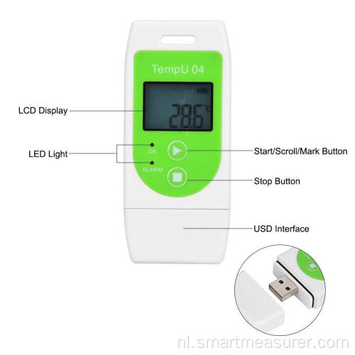 Multi-use USB Temp Datalogger Cold Chain Record